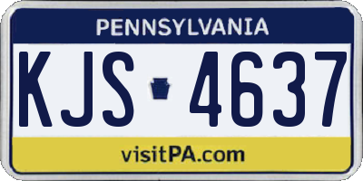 PA license plate KJS4637