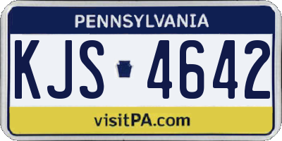 PA license plate KJS4642