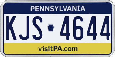PA license plate KJS4644
