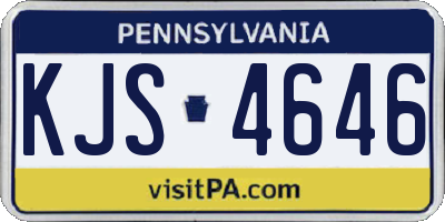 PA license plate KJS4646