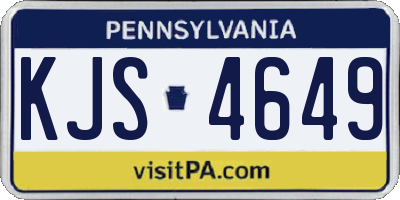 PA license plate KJS4649