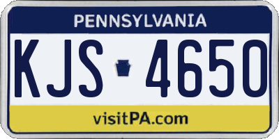 PA license plate KJS4650