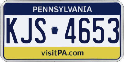 PA license plate KJS4653