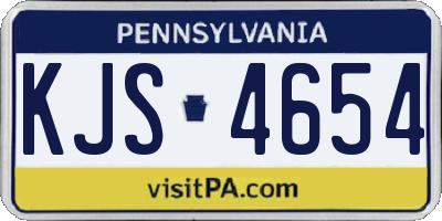 PA license plate KJS4654