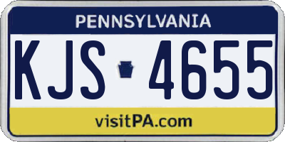 PA license plate KJS4655