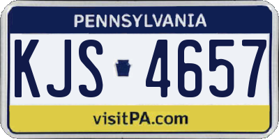 PA license plate KJS4657