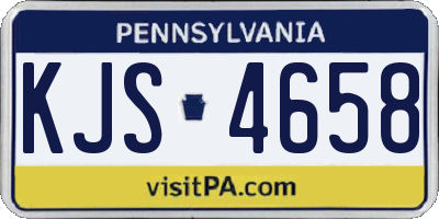 PA license plate KJS4658