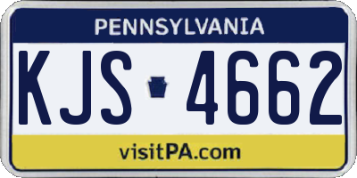 PA license plate KJS4662