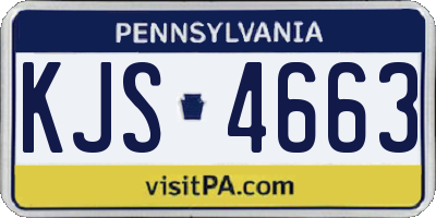 PA license plate KJS4663