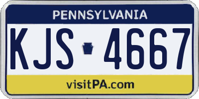 PA license plate KJS4667