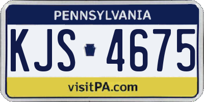 PA license plate KJS4675