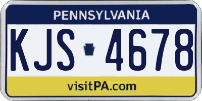 PA license plate KJS4678