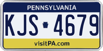 PA license plate KJS4679