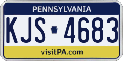 PA license plate KJS4683