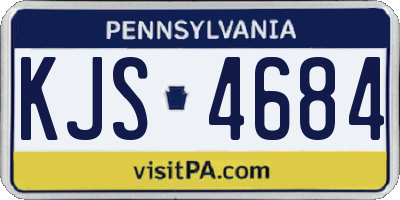 PA license plate KJS4684