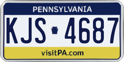 PA license plate KJS4687
