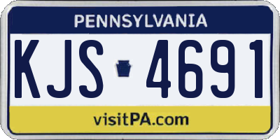 PA license plate KJS4691