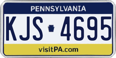PA license plate KJS4695