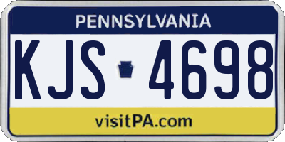 PA license plate KJS4698