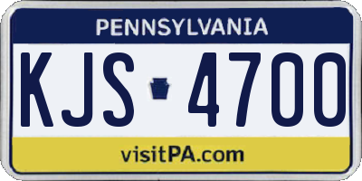 PA license plate KJS4700