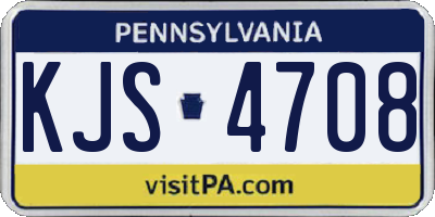 PA license plate KJS4708