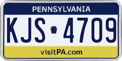 PA license plate KJS4709