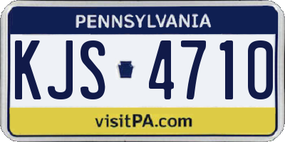 PA license plate KJS4710