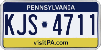 PA license plate KJS4711