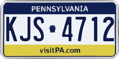 PA license plate KJS4712