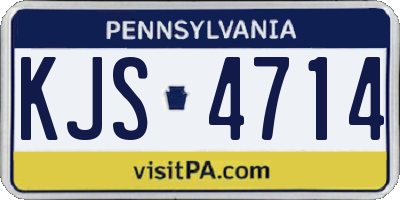 PA license plate KJS4714