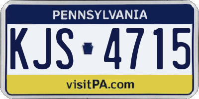 PA license plate KJS4715