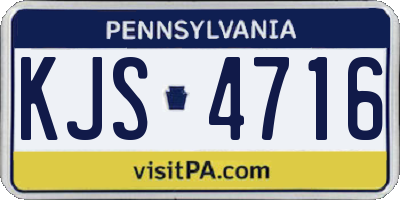 PA license plate KJS4716
