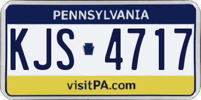 PA license plate KJS4717