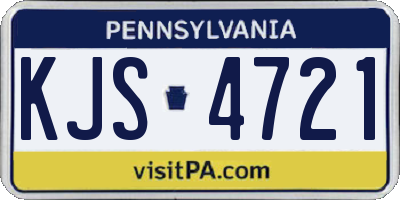 PA license plate KJS4721
