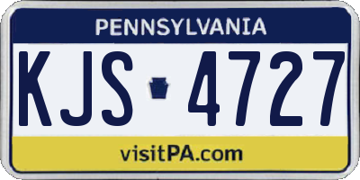 PA license plate KJS4727