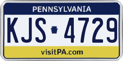 PA license plate KJS4729