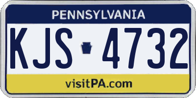 PA license plate KJS4732