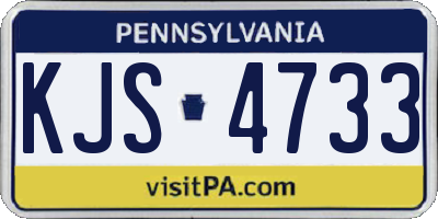 PA license plate KJS4733