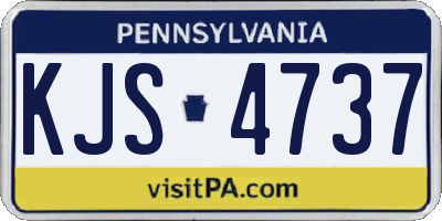 PA license plate KJS4737