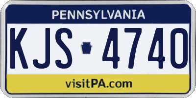PA license plate KJS4740