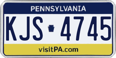 PA license plate KJS4745
