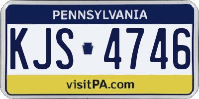 PA license plate KJS4746