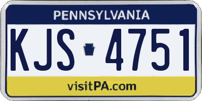 PA license plate KJS4751