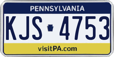 PA license plate KJS4753