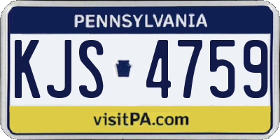 PA license plate KJS4759