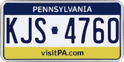 PA license plate KJS4760