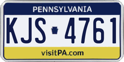 PA license plate KJS4761
