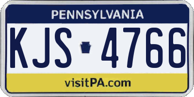 PA license plate KJS4766