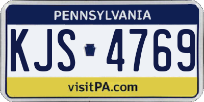 PA license plate KJS4769