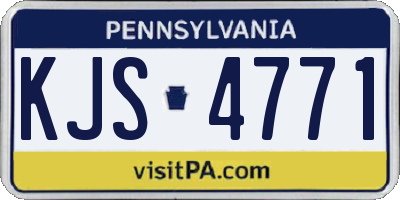 PA license plate KJS4771